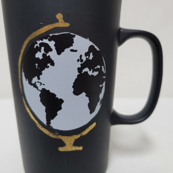 Starbucks World Globe tall mug cup black gold white 2015 16 ounces - Picture 4 of 13